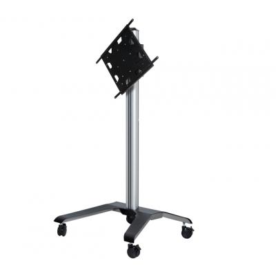 Flat Screen Trolley With Flip Rotation Silver